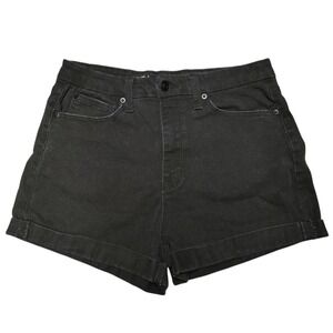 No Boundaries Shorts Junior Girl's Size 11 Black Cuffed Hem‎ Stretch Comfy Punk